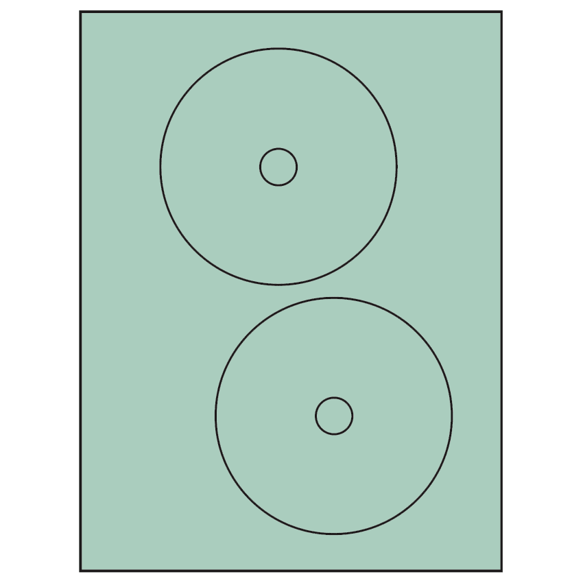 4.65" Pastel Green Circular Sheet Labels