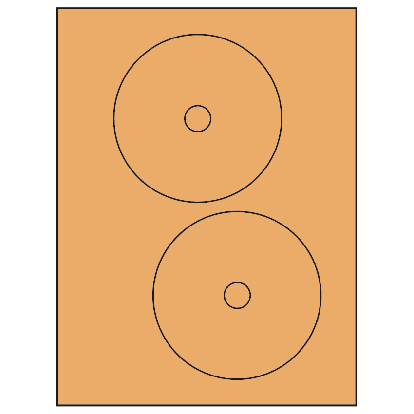 4.65" Pastel Orange Circular Sheet Labels