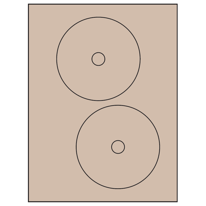 4.65" Pastel Tan Circular Sheet Labels