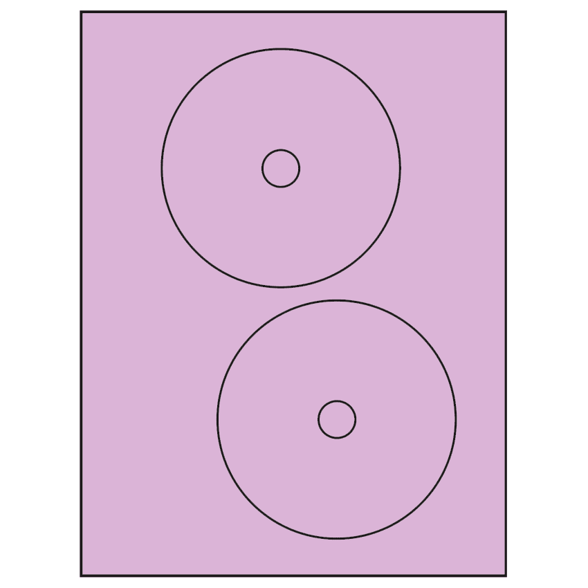 4.65" Pastel Purple Circular Sheet Labels