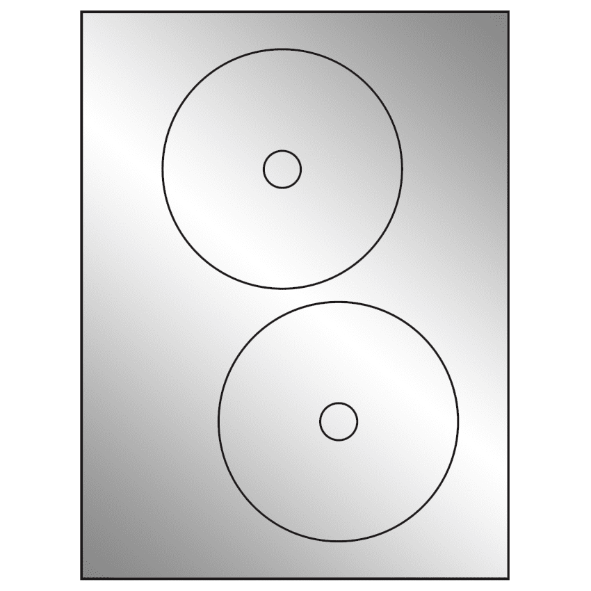 4.65" Silver Foil Circular Sheet Labels