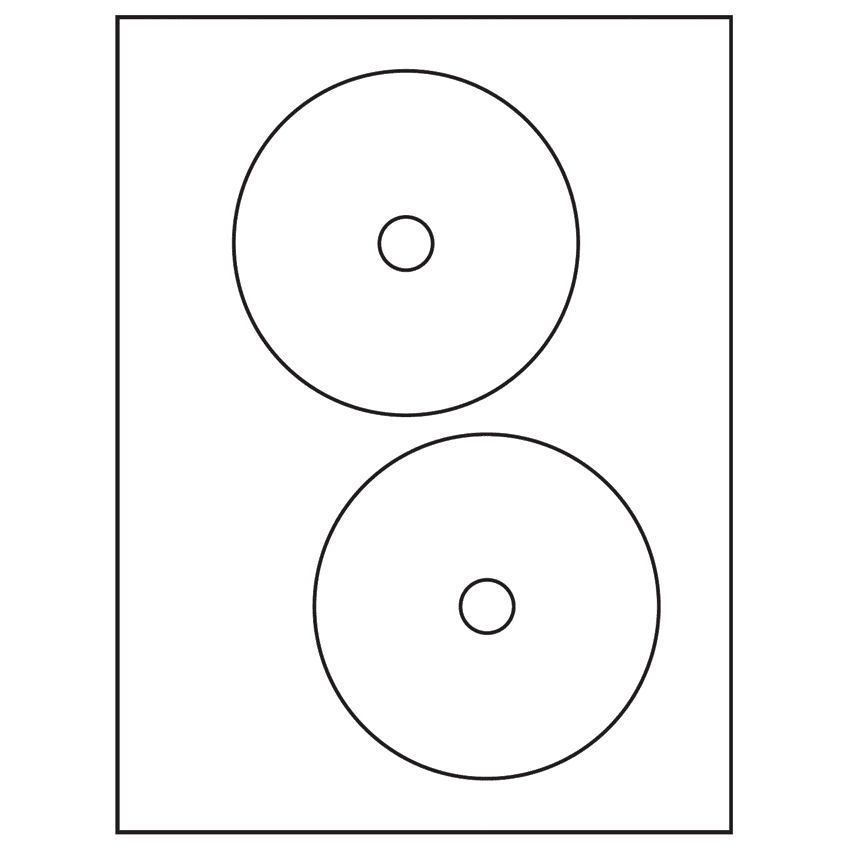 4.65" White Vinyl Drum Circular Sheet Labels