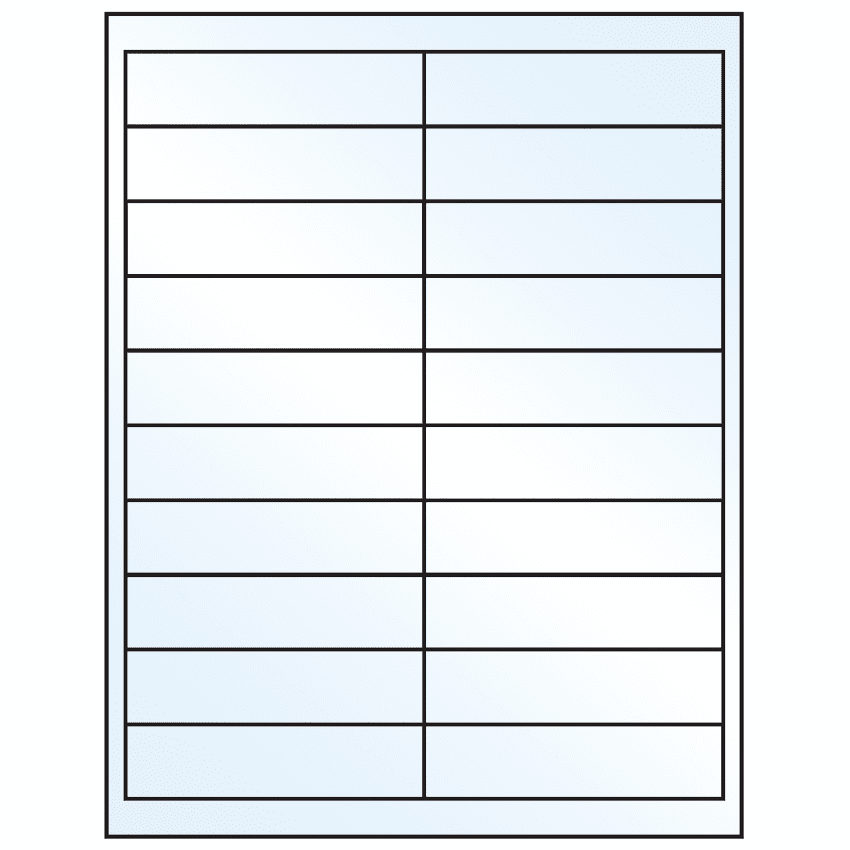 4" x 1" Crystal Clear Rectangular Sheet Labels
