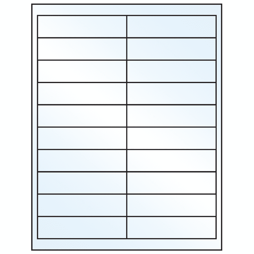 4" x 1" White Mid Gloss Rectangular Sheet Labels