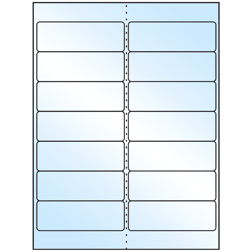 4" x 1.33" White Premium High Gloss Rectangular Sheet Labels