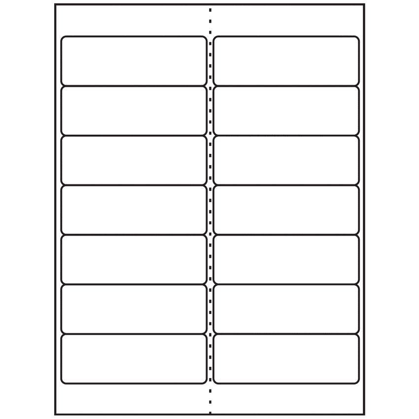 4" x 1.33" White Vinyl Drum Rectangular Sheet Labels