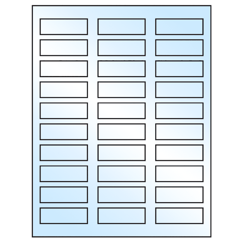 2.25" x 0.75" White Premium High Gloss Rectangular Sheet Labels