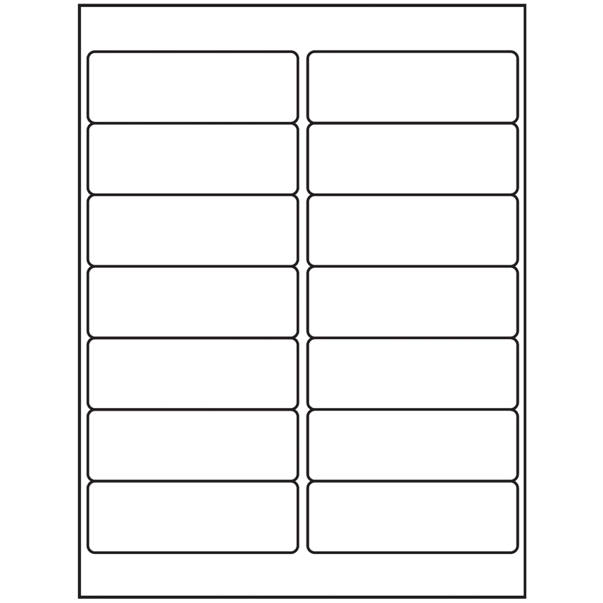 4" x 1.33" White Vinyl Drum Rectangular Sheet Labels
