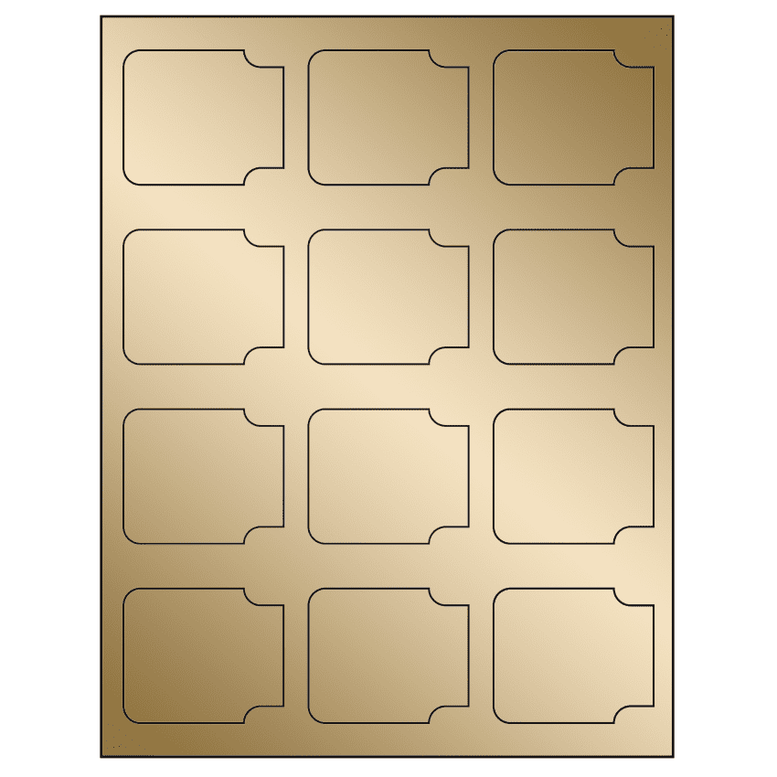 2.38" x 2" Gold Foil Sheet Labels