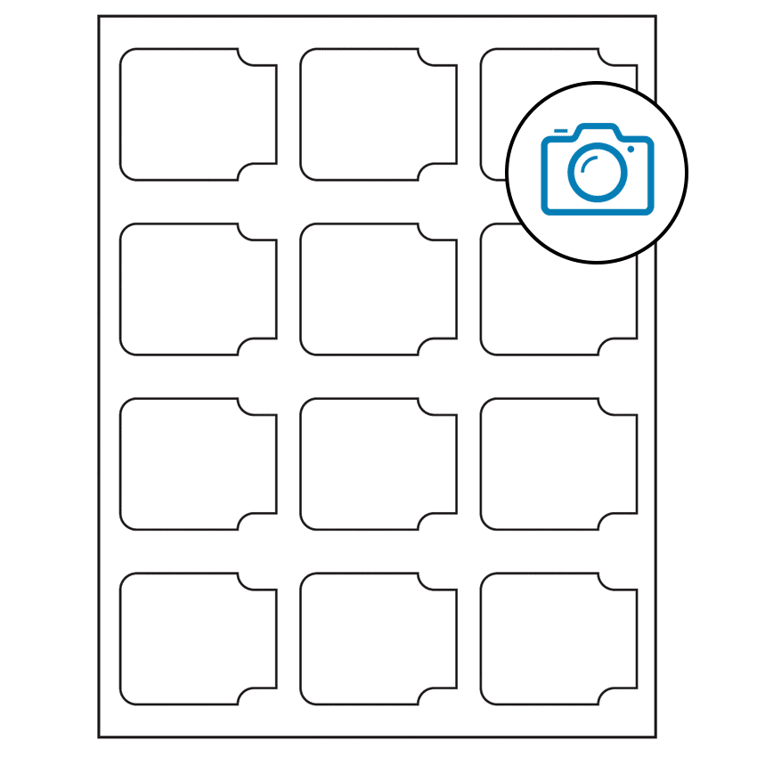 2.38" x 2" Photo Gloss Sheet Labels