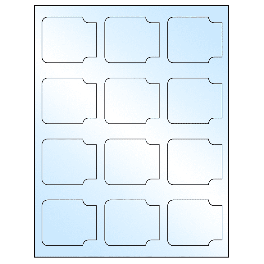 2.38" x 2" White Premium High Gloss Sheet Labels