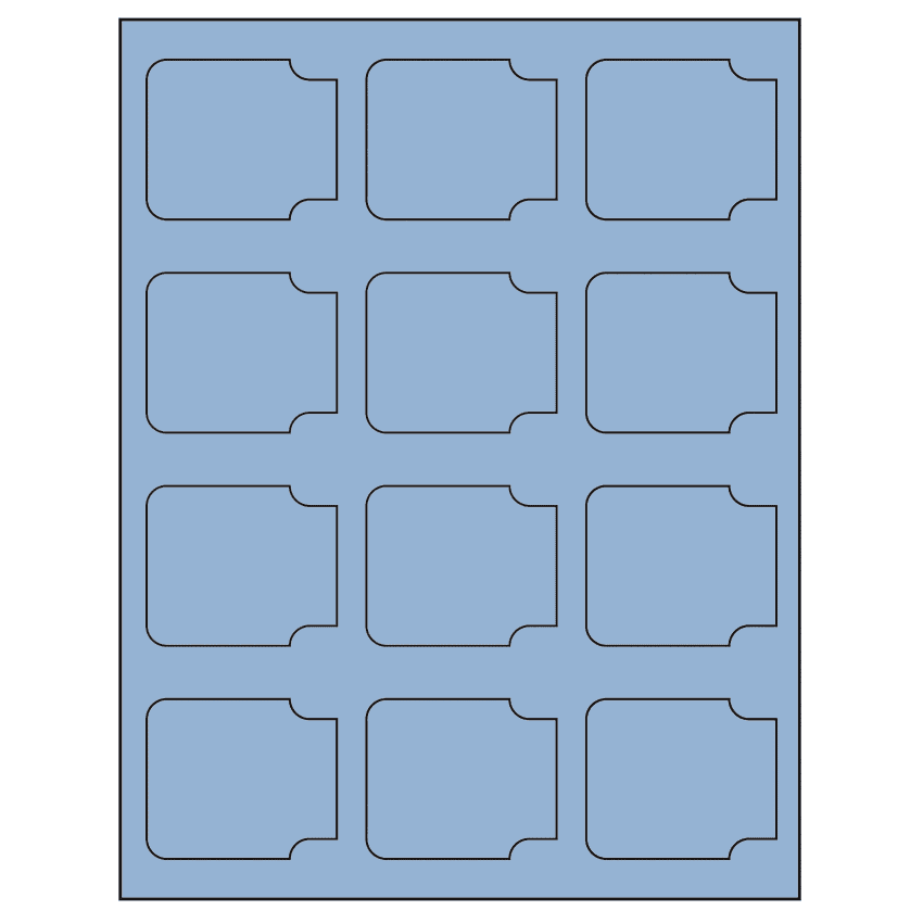 2.38" x 2" Pastel Blue Sheet Labels