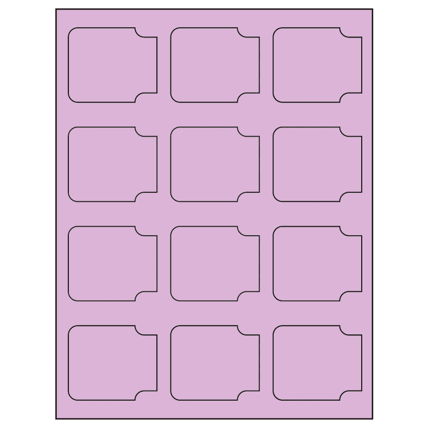 2.38" x 2" Pastel Purple Sheet Labels
