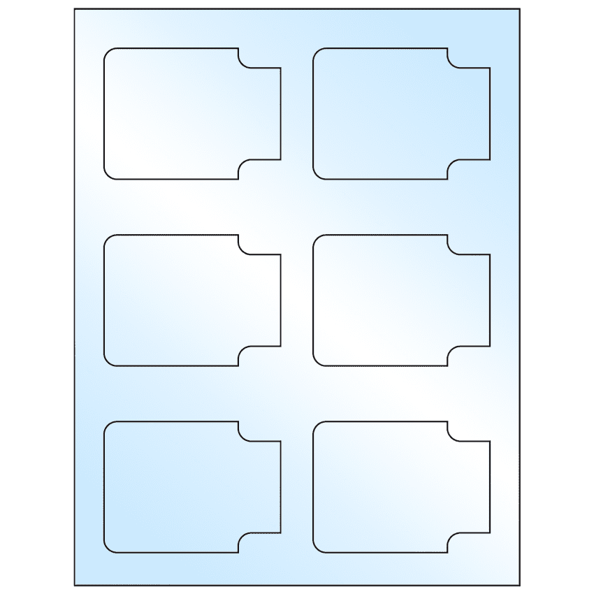 3.372" x 2.5" White Premium High Gloss Sheet Labels