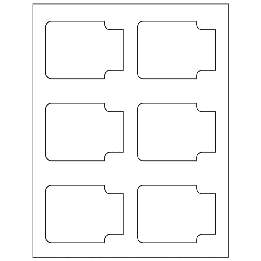 3.372" x 2.5" White Matte Litho Sheet Labels