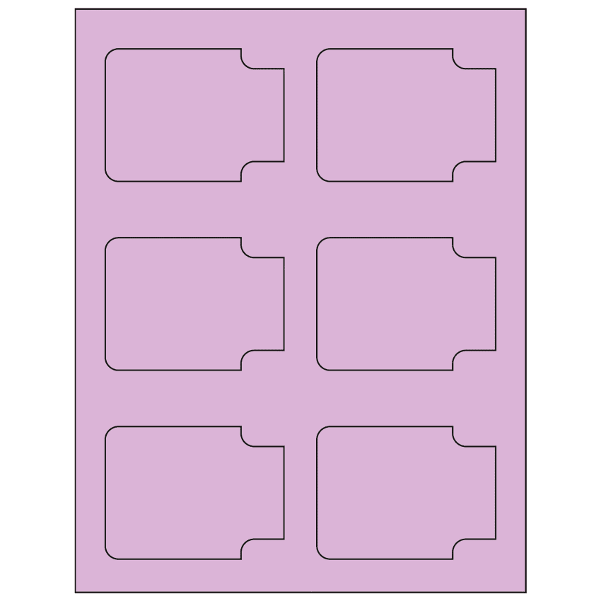 3.372" x 2.5" Pastel Purple Sheet Labels