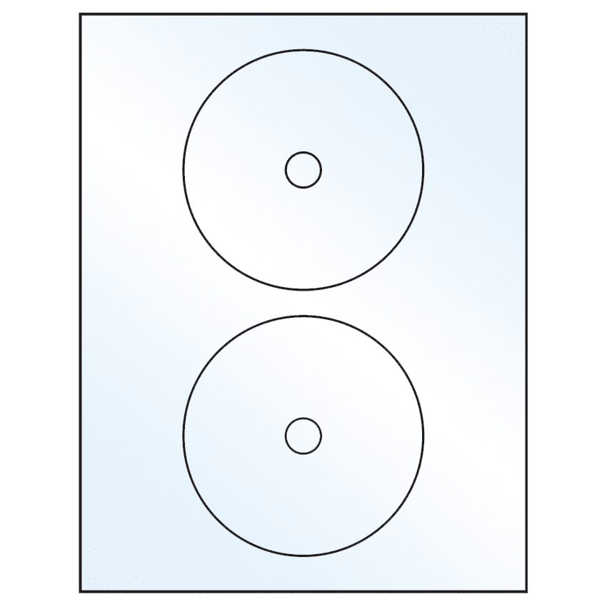 4.57" Crystal Clear Circular Sheet Labels