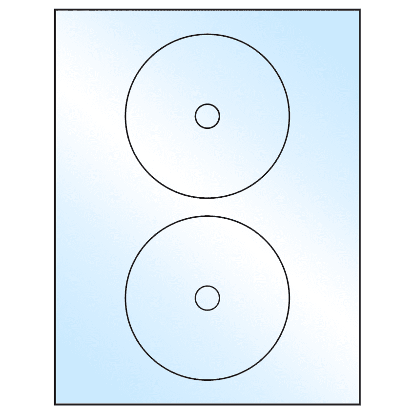 4.57" White Premium High Gloss Circular Sheet Labels