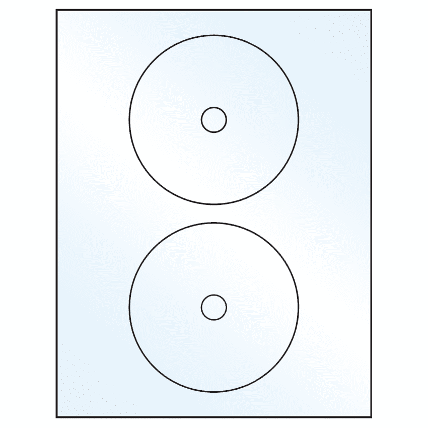 4.57" White Mid Gloss Circular Sheet Labels