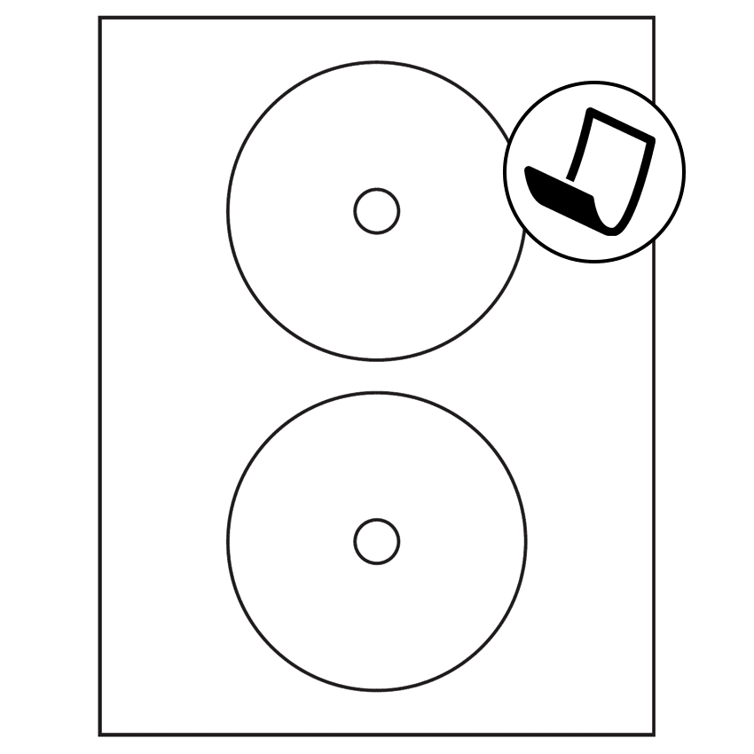 4.57" Blockout Circular Sheet Labels