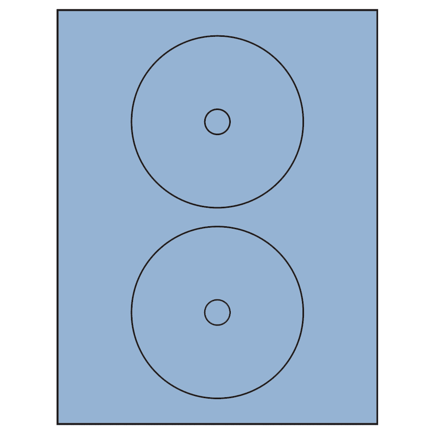4.57" Pastel Blue Circular Sheet Labels