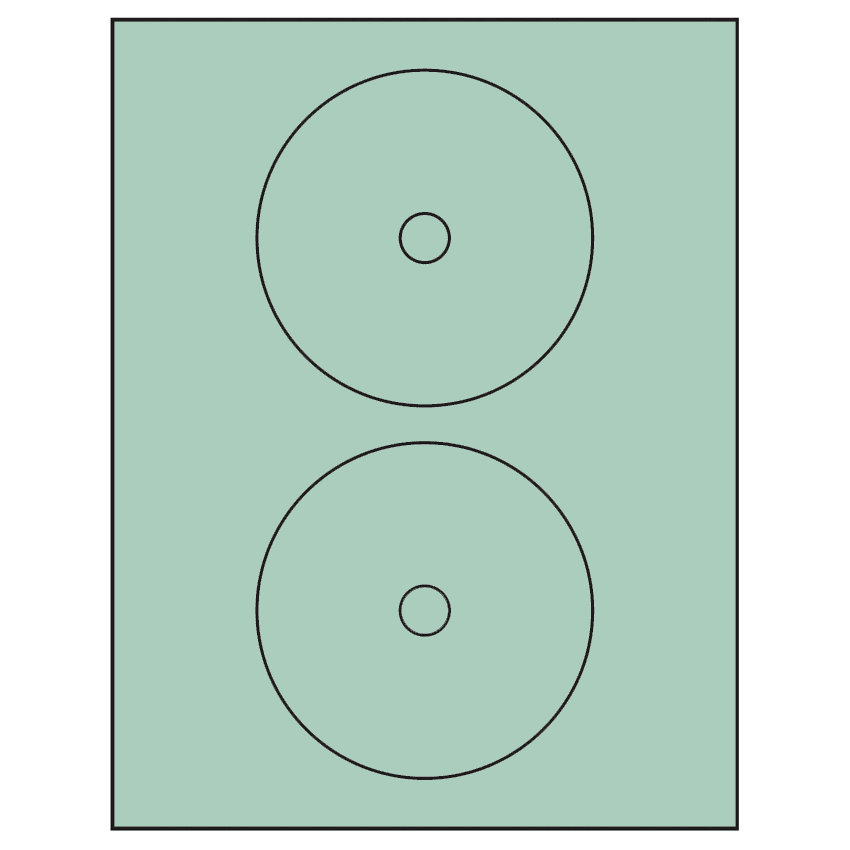 4.57" Pastel Green Circular Sheet Labels