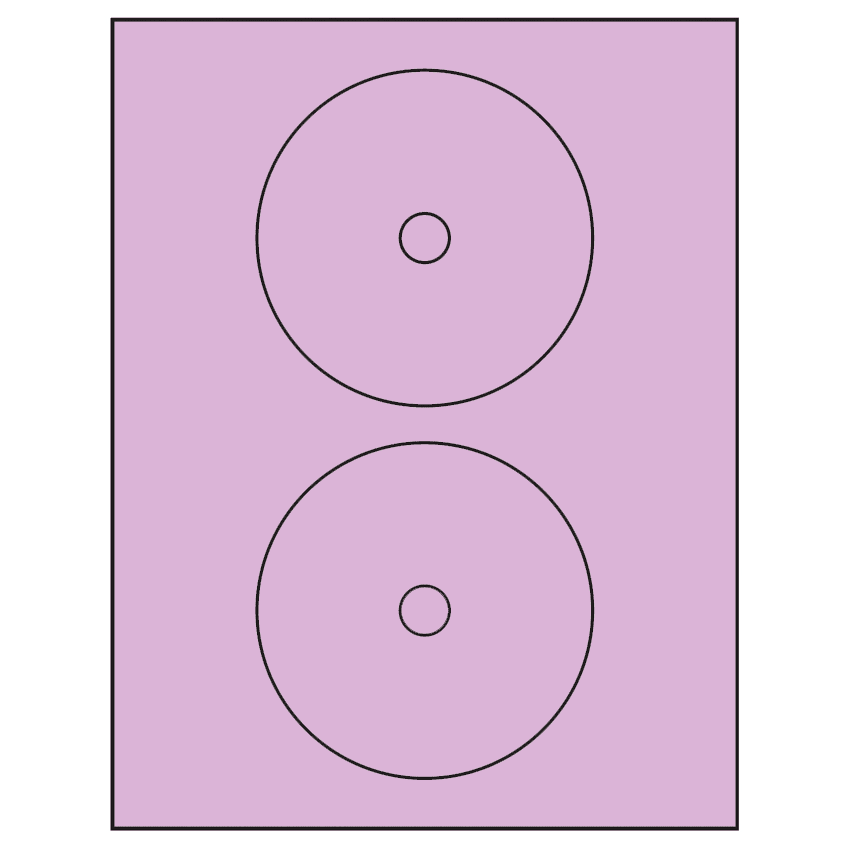 4.57" Pastel Purple Circular Sheet Labels