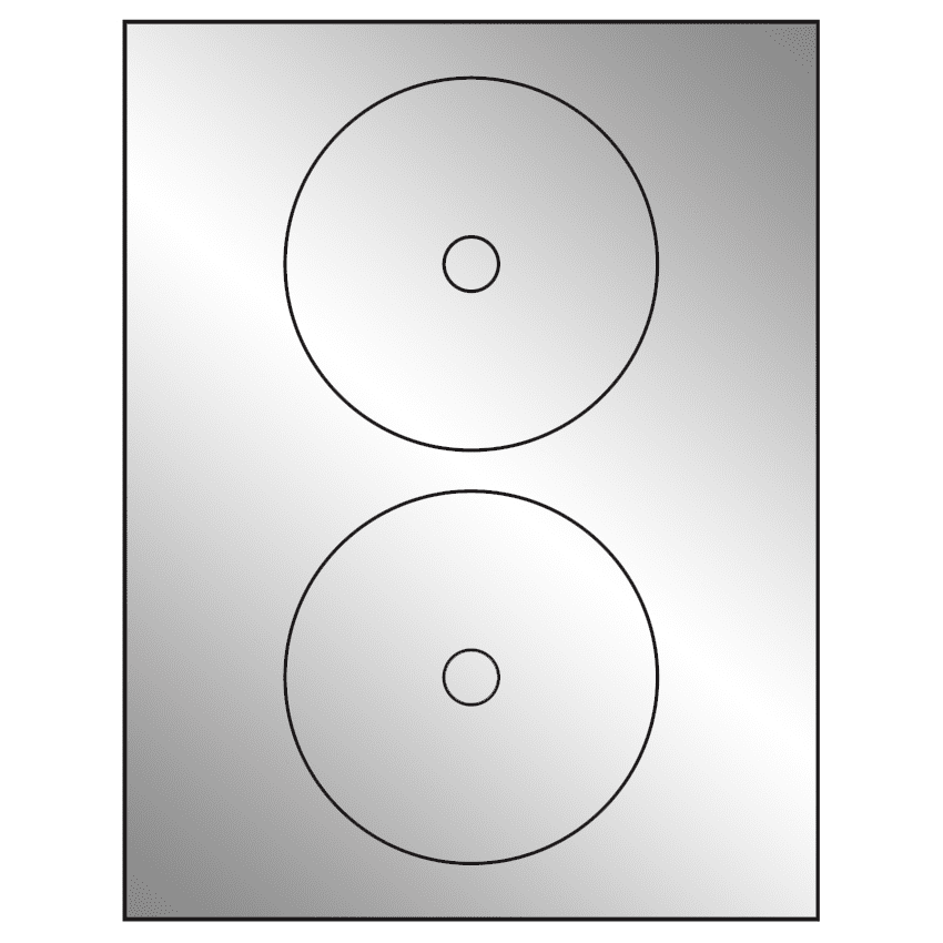 4.57" Silver Foil Circular Sheet Labels