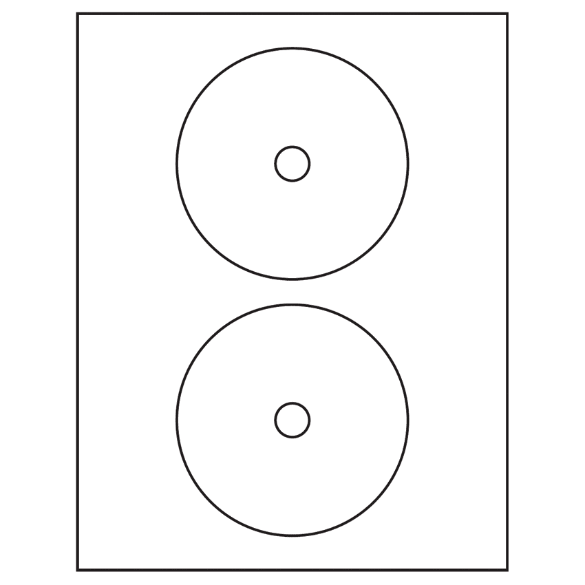4.57" White Circular Sheet Labels