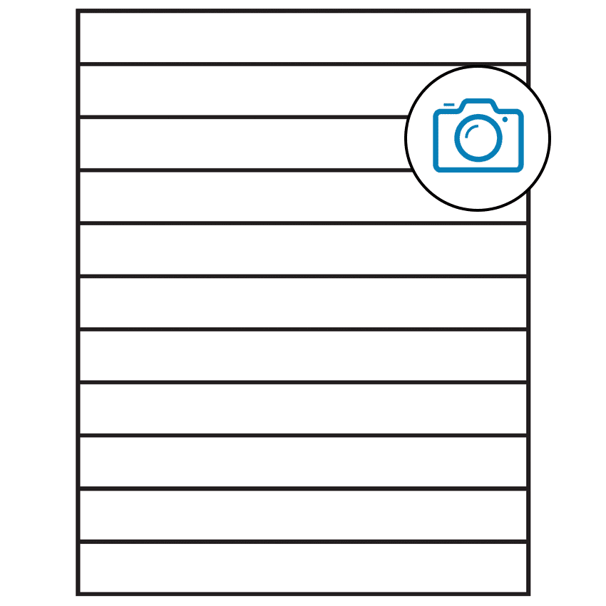 8.5" x 1" Photo Gloss Rectangular Sheet Labels