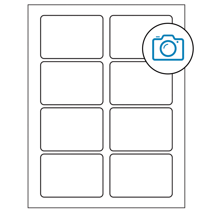 3.375" x 2.33" Photo Gloss Rectangular Sheet Labels
