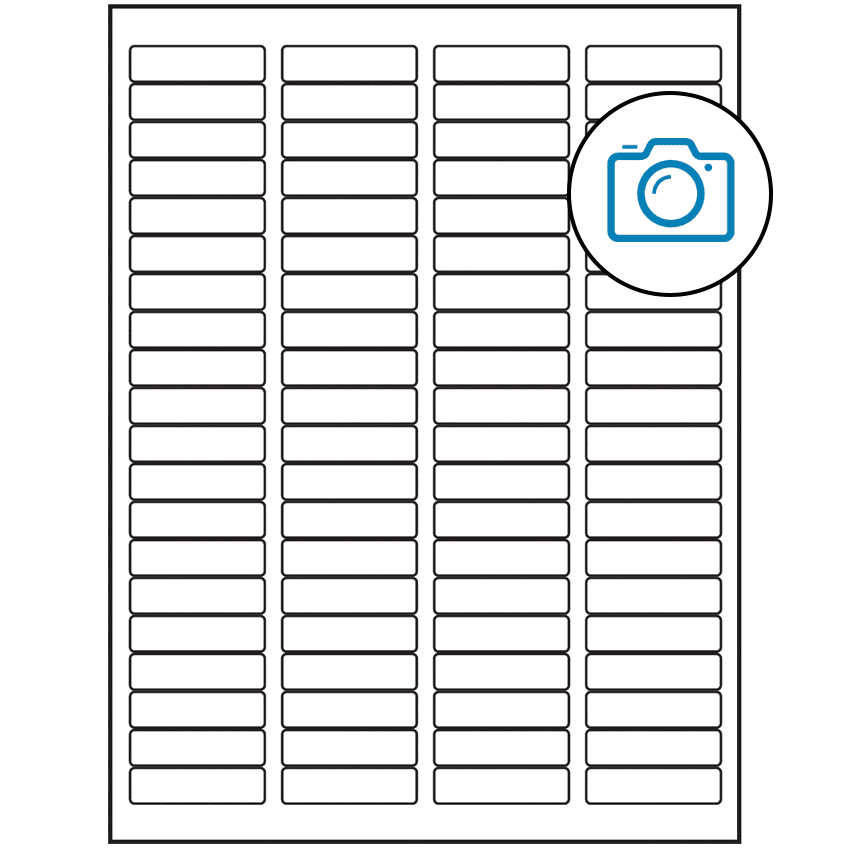 1.75" x 0.5" Photo Gloss Rectangular Sheet Labels (80-UP)