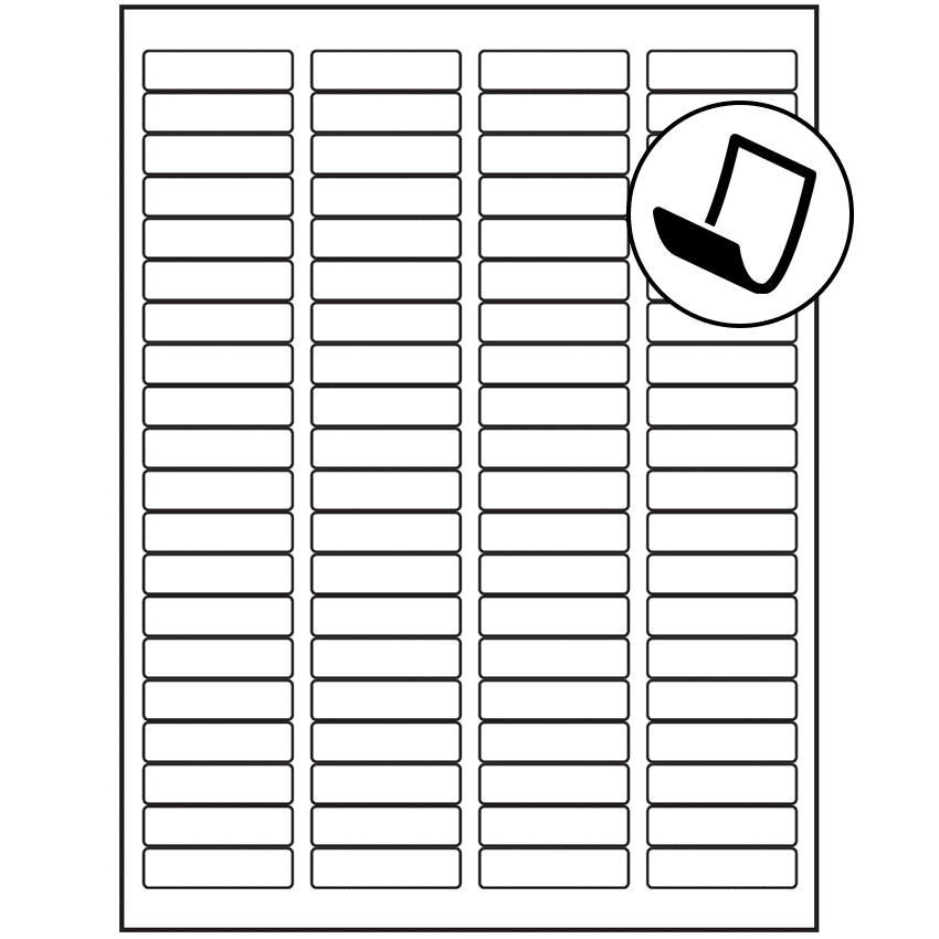 1.75" x 0.5" Blockout Rectangular Sheet Labels (80-UP)