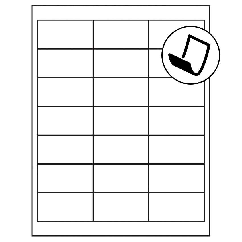 2.66" x 1.375" Blockout Rectangular Sheet Labels
