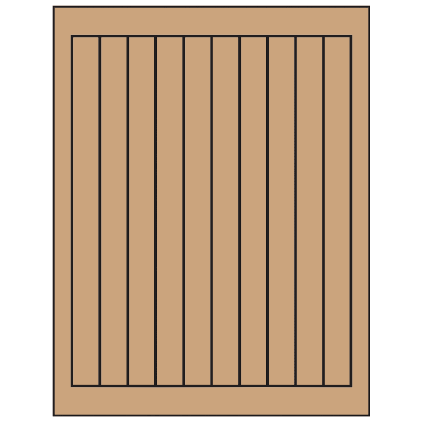 0.75" x 9.4" Brown Kraft Rectangular Sheet Labels