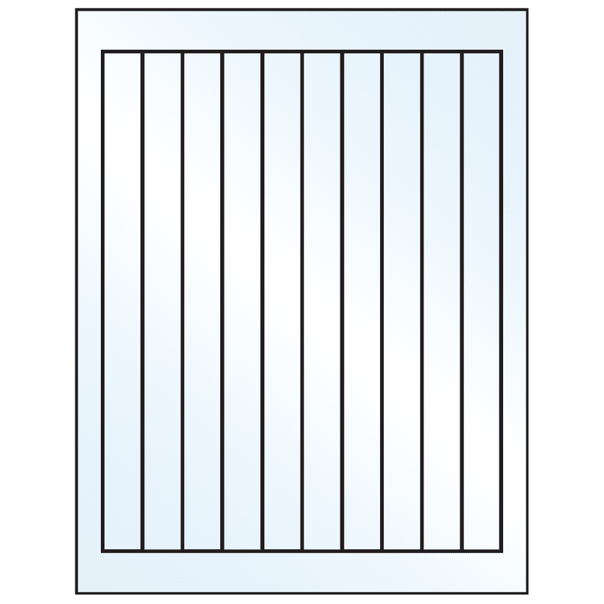 0.75" x 9.4" Crystal Clear Rectangular Sheet Labels