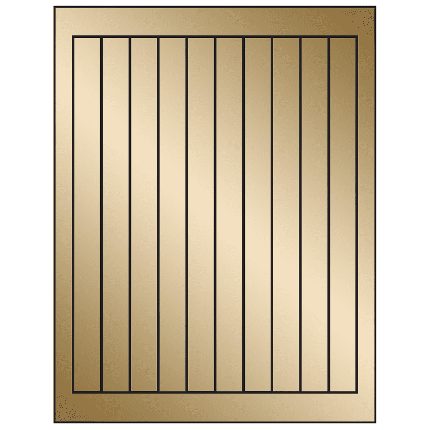 0.75" x 9.4" Gold Foil Rectangular Sheet Labels