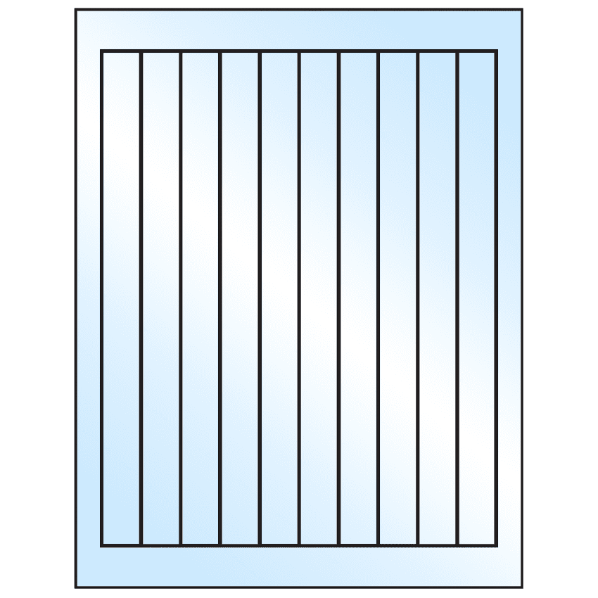 0.75" x 9.4" White Premium High Gloss Rectangular Sheet Labels