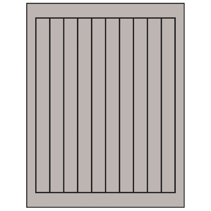 0.75" x 9.4" Gray Rectangular Sheet Labels