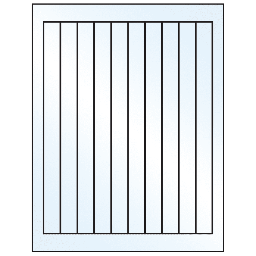 0.75" x 9.4" White Mid Gloss Rectangular Sheet Labels