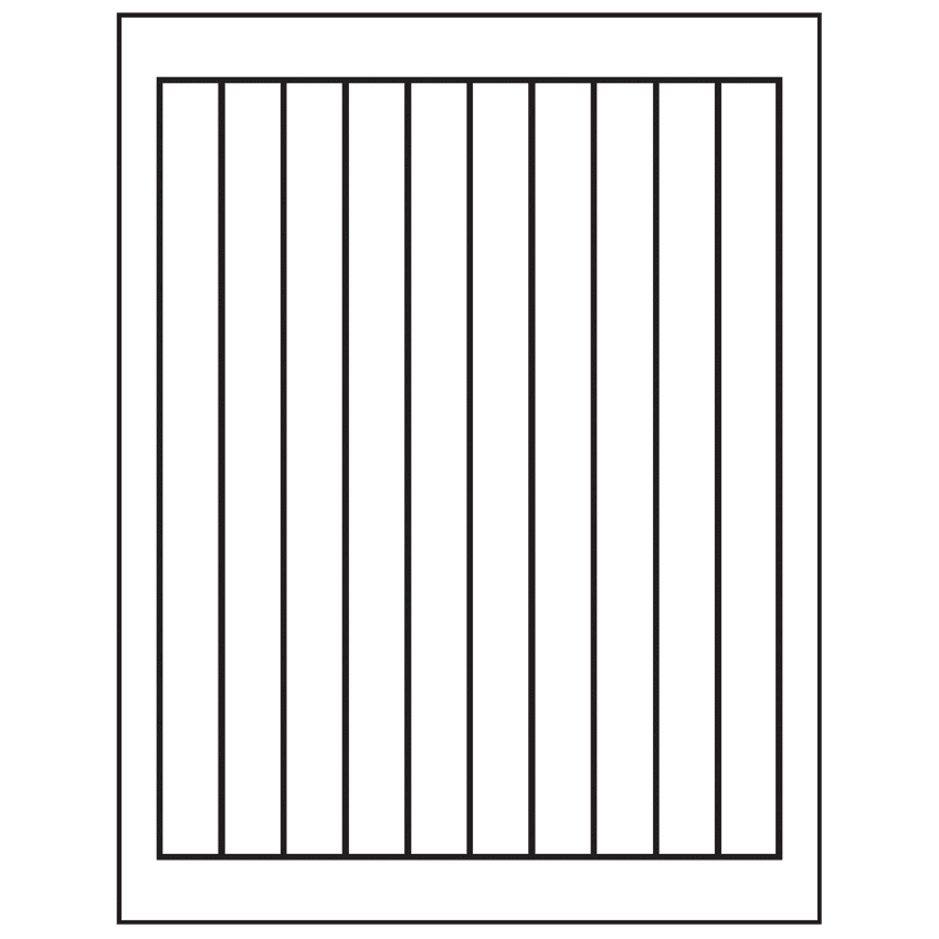 0.75" x 9.4" White Matte Litho Rectangular Sheet Labels