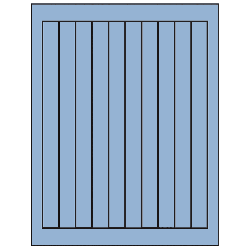 0.75" x 9.4" Pastel Blue Rectangular Sheet Labels