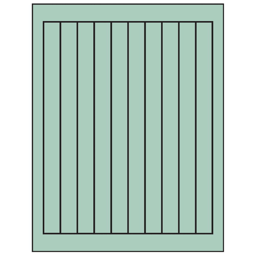 0.75" x 9.4" Pastel Green Rectangular Sheet Labels