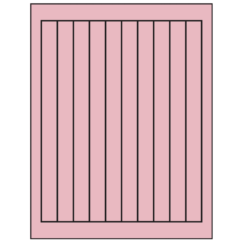 0.75" x 9.4" Pastel Pink Rectangular Sheet Labels