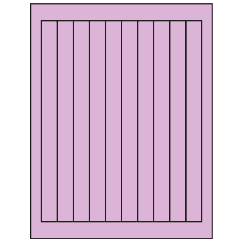 0.75" x 9.4" Pastel Purple Rectangular Sheet Labels