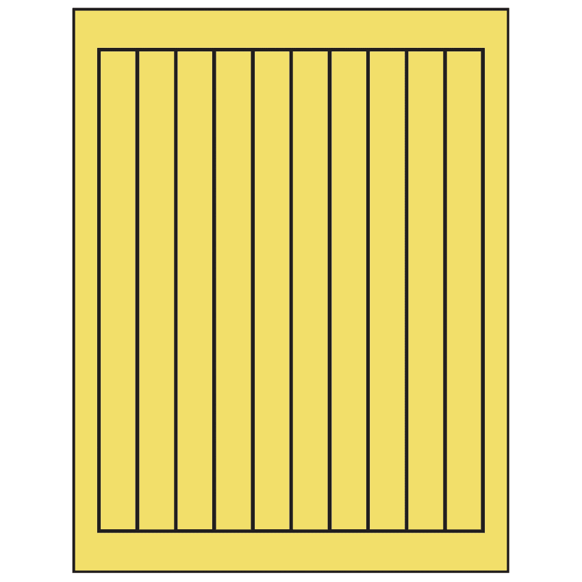 0.75" x 9.4" Pastel Yellow Rectangular Sheet Labels