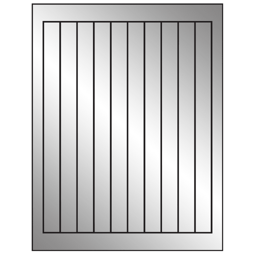 0.75" x 9.4" Silver Foil Rectangular Sheet Labels