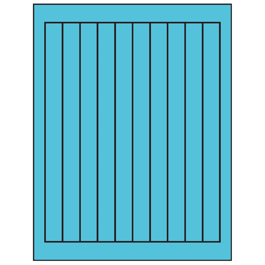 0.75" x 9.4" Turquoise Rectangular Sheet Labels