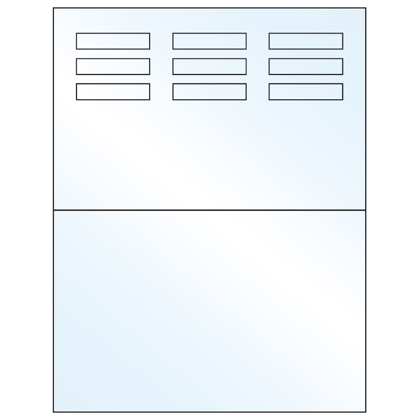 1.96" x 0.46" Crystal Clear Rectangular Sheet Labels