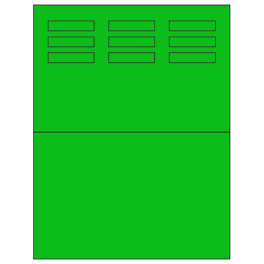 1.96" x 0.46" Fluorescent Green Rectangular Sheet Labels